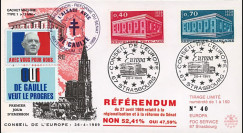 EU56B-DG : 1969 - FDC “de Gaulle - Référendum du 27 avril“ - cachet machine 1