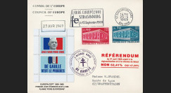 EU58EO-DG1 : 1969 - Env. CE “de Gaulle - Référendum 27 avril“ flamme "Foire européenne"