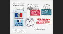 EU57EO-DG1 : 1969 - Env. CE “de Gaulle - Référendum 27 avril“ flamme "Strasbg