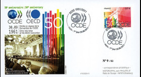 OCDE50-PJ : 2011 - FDC Premier Jour Paris "50e anniversaire de l'OCDE"