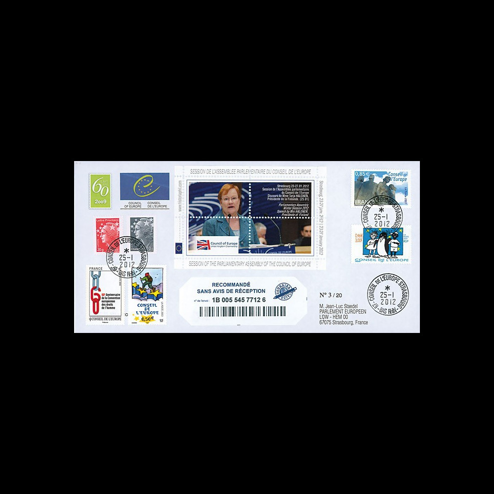 CE63-IBa : 2012 - Env. RECO Conseil Europe "Visite de Mme HALONEN