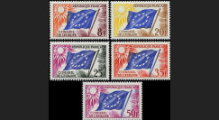 CE10-NF (Y&T 17/21) : 1958-59 - TP de service du Conseil de l'Europe
