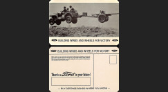 W2-USWB05 : CP Patriotique USA "Essai JEEP Willys - BONS D'ARMEMENT FORD 1942"
