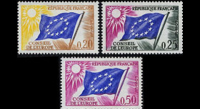 CE14-NF (Y&T 27/29) : 1963 - TP de service du Conseil de l'Europe