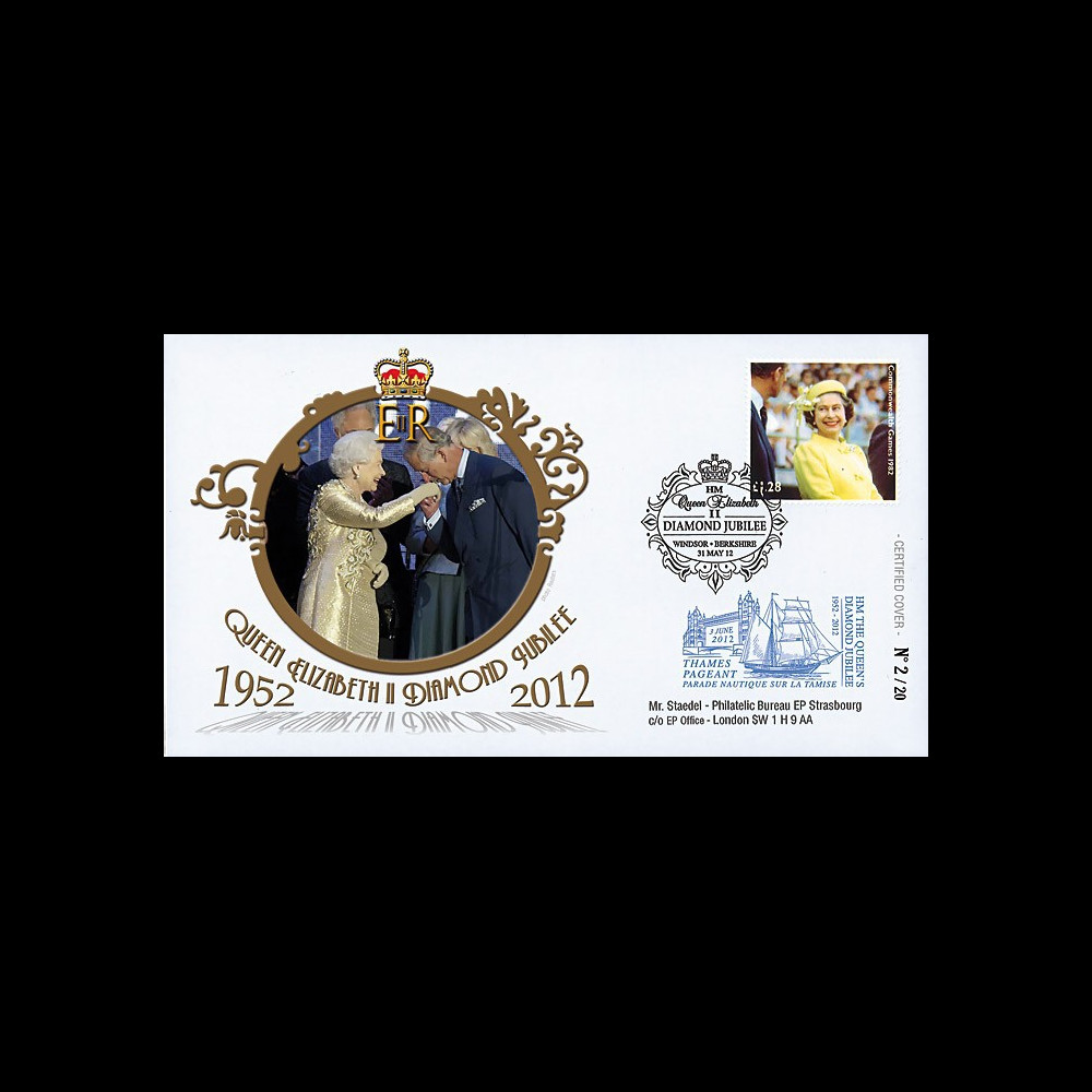 JUB12-1 : 2011 - FDC GDE-BRETAGNE "Jubilé de Diamant de la Reine Elizabeth II" - Windsor