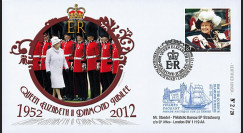 JUB12-5 : 2011 - FDC GB "Jubilé de Diamant de la Reine Elizabeth II" - Buckingham Palace