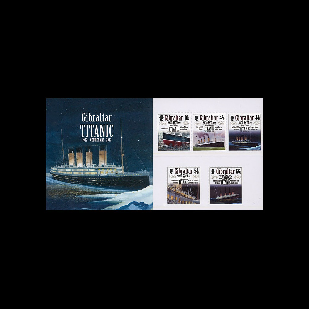 TITA12-GIB-N : 2012 - GIBRALTAR (GB) Série de 5 valeurs "1912-2012 Titanic Centenary"
