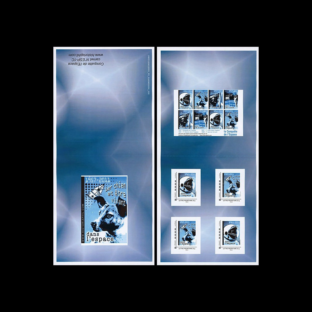 ESP-1C : 2011 - Carnet Collector 4 TPP "Conquête Espace - LAÏKA 1er Chien dans Espace" ESP-1C : 2011 - Carnet Collector 4 TPP "Conquête Espace - LAÏKA 1er Chien dans Espace"