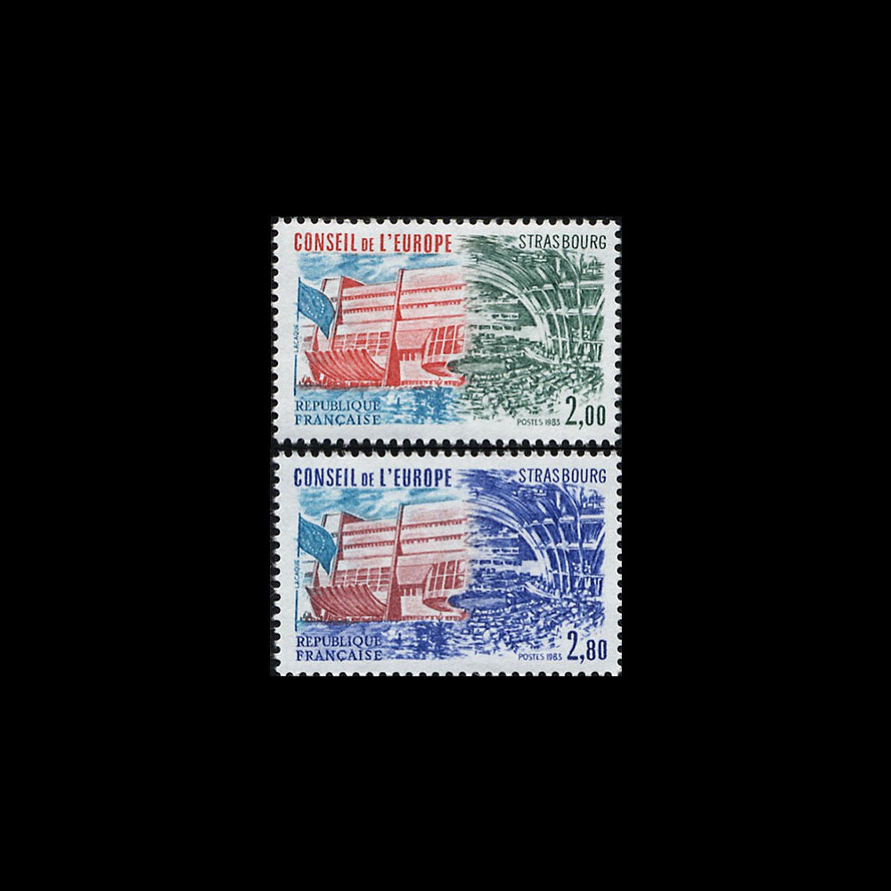 CE34-NF (Y&T 77/78) : 1983 -  TP de service du Conseil de l'Europe