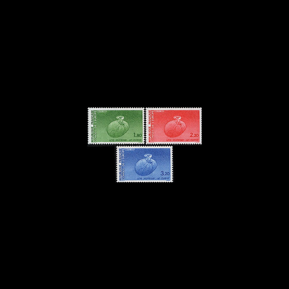 CE36-NF (Y&T 85/86/87) : 1985 -  TP de service du Conseil de l'Europe