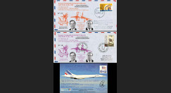 CO89-12-16SMA : 2 plis "Vols Présidentiels Concorde Paris-St Martin-Paris / Bush-Mitterrand"