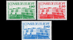 CE37-NF (Y&T 93/94/95) : 1986 -  TP de service du Conseil de l'Europe