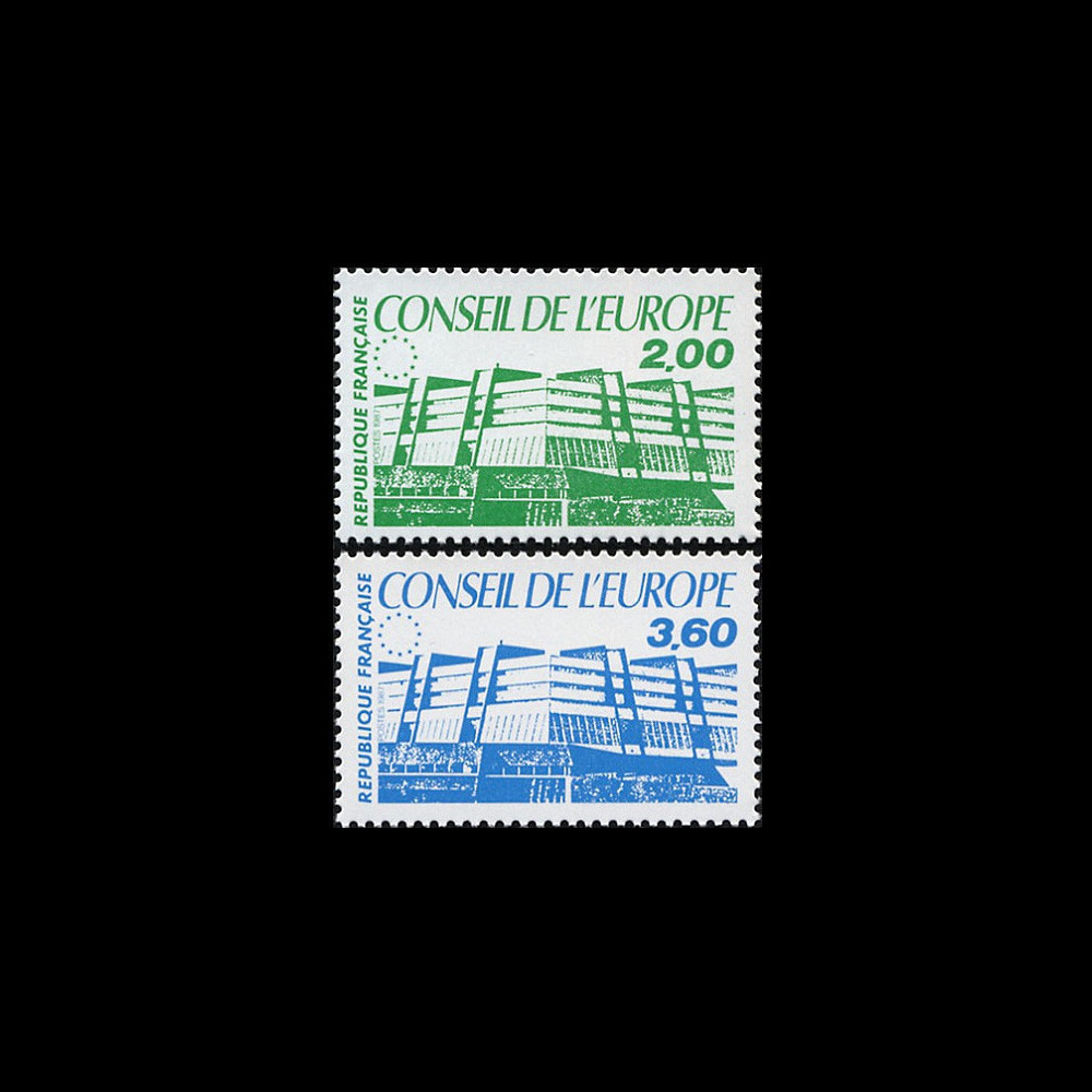 CE38-NF (Y&T 96/97) : 1987 -  TP de service du Conseil de l'Europe