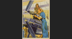 W2-AL0504 : 1944 - CP ALLEMAGNE "Mécanicienne pour avion de chasse"