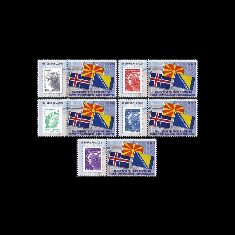 PE618-PT1-5 : 2012 - 5 porte-timbre "Parlement européen : Elections russes