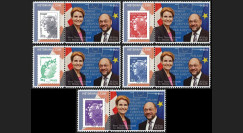 PE612-PT1-5 : 2012 - 5 porte-timbre "Parlement européen : Présidence danoise de l'UE"