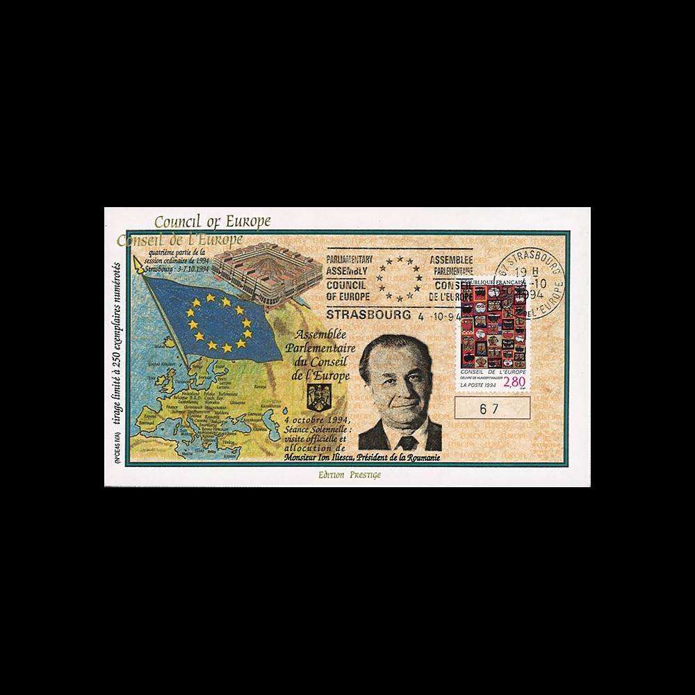 CE45-IVAT2 : 1994 - FDC Conseil Europe "M. Ion ILIESCU