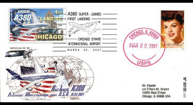 A380-46T2 : 2007 - A380 1er atterrissage aux Etats-Unis - Chicago
