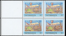 A380-48AUB4V - 2007 : Variété d'impression 4 TPP "A380 - Journée Aérophilatélie à Wien"