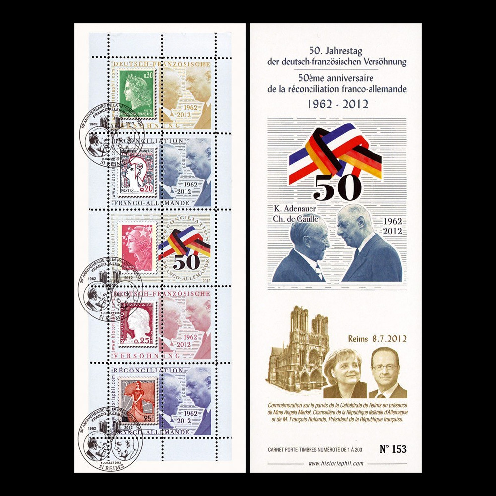 DG12-5CT1 : 2012 - Carnet "50 ans Réconciliation franco-allemande