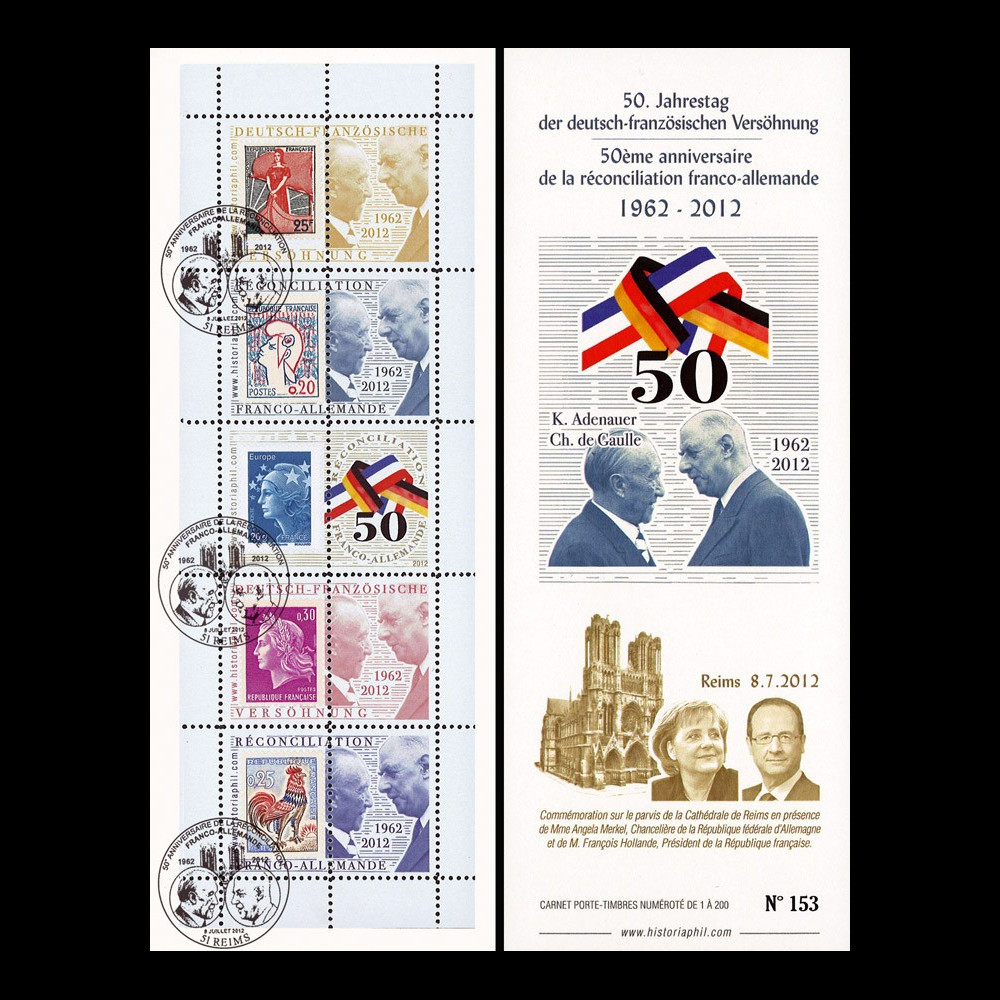 DG12-5CT2 : 2012 - Carnet "50 ans Réconciliation franco-allemande