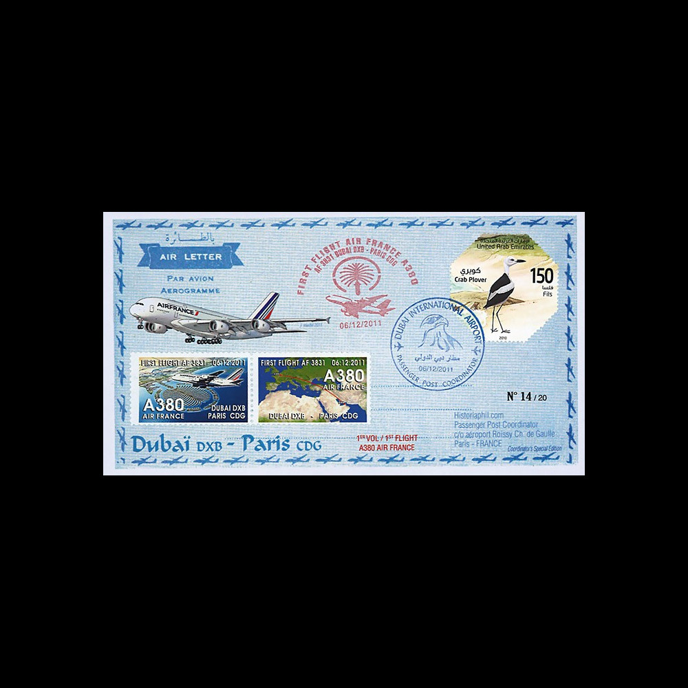 A380-174T1 : 2011 - FFC ÉMIRATS ARABES UNIS "A380 Air France - 1er Vol Dubaï-Paris"