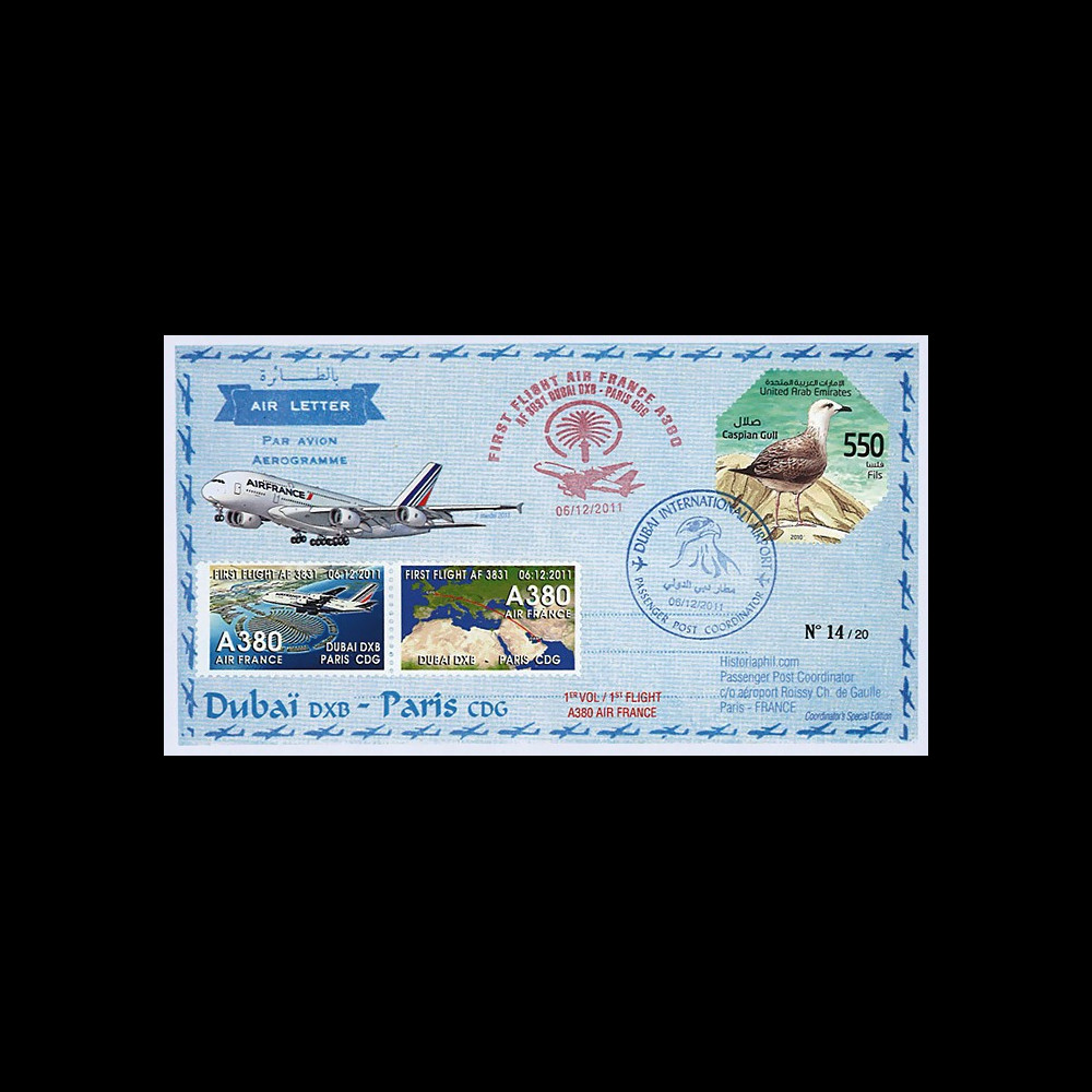 A380-174T3 : 2011 - FFC ÉMIRATS ARABES UNIS "A380 Air France - 1er Vol Dubaï-Paris"