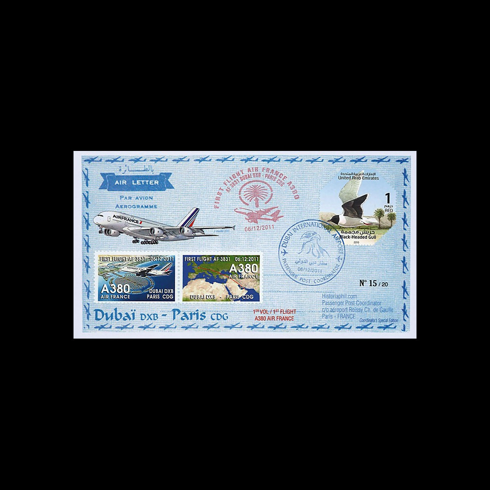 A380-174T4 : 2011 - FFC ÉMIRATS ARABES UNIS "A380 Air France - 1er Vol Dubaï-Paris"