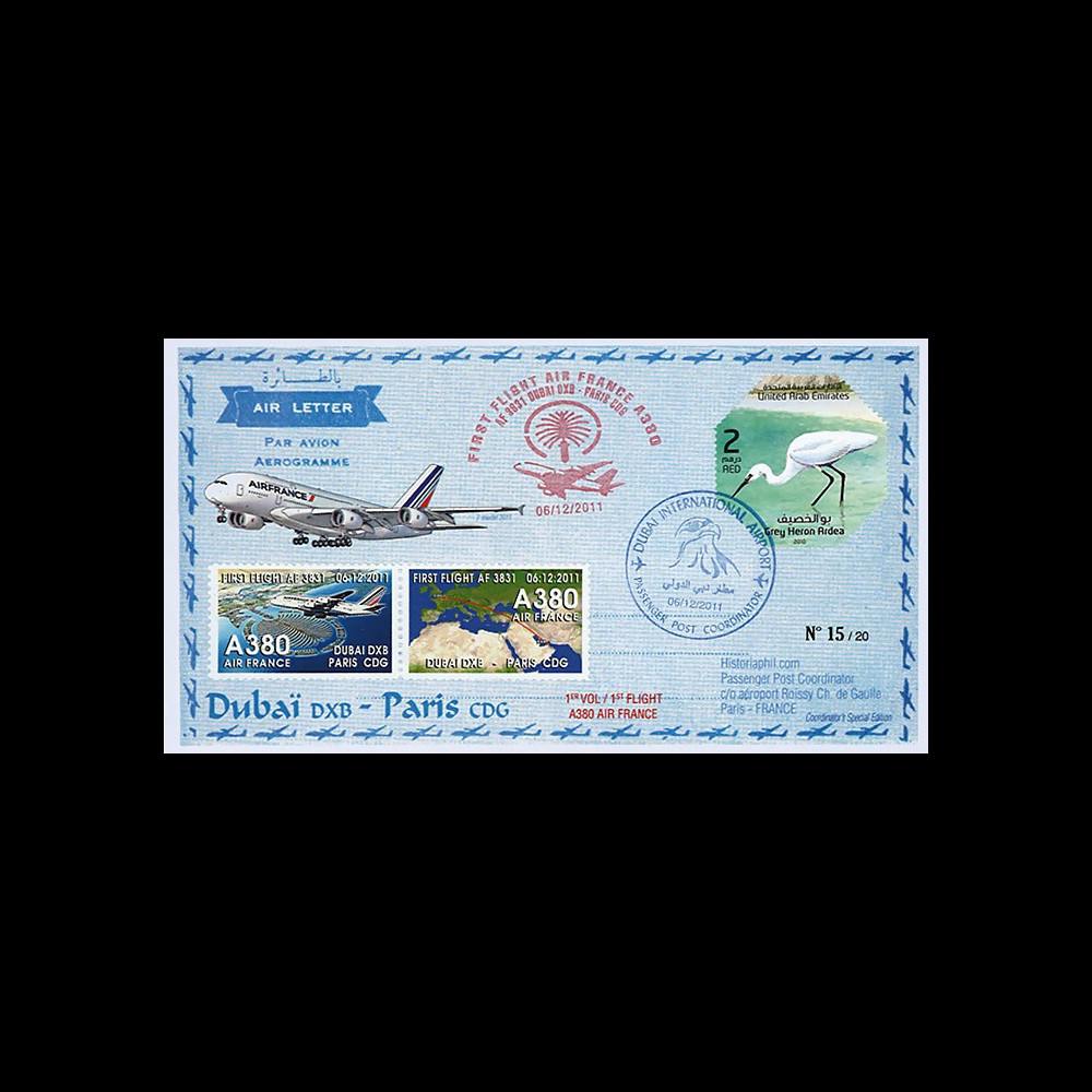 A380-174T5 : 2011 - FFC ÉMIRATS ARABES UNIS "A380 Air France - 1er Vol Dubaï-Paris"