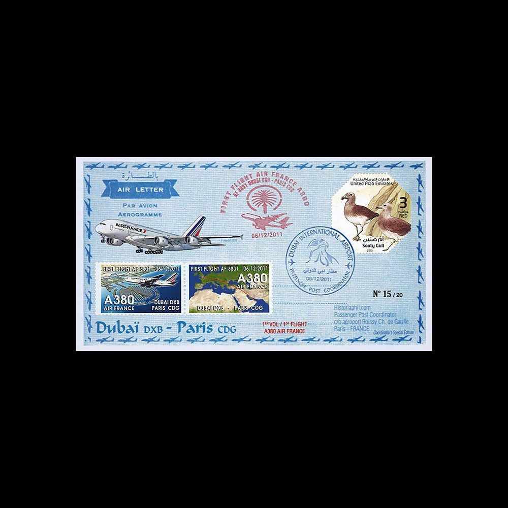A380-174T6 : 2011 - FFC ÉMIRATS ARABES UNIS "A380 Air France - 1er Vol Dubaï-Paris"