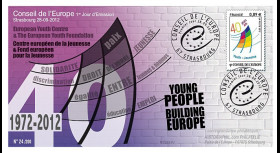 CE63-PJ : 2012 - FDC 1er Jour du timbre de service Conseil de l'Europe "40 ans Jeunesse"