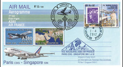 A380-177 : 2012 - FFC FRANCE "Airbus A380 Air France - 1er Vol AF256 Paris-Singapour"