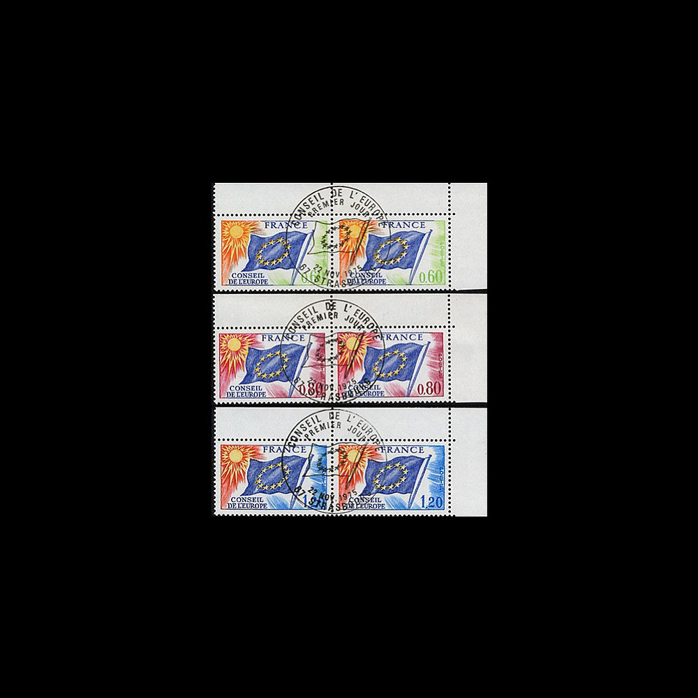 CE26-PJ2 : 1975 - Timbres de service Conseil de l'Europe en paire