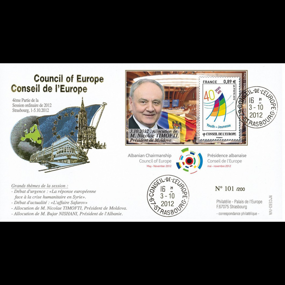 CE63-IVA : 2012 - FDC Conseil Europe "Visite de M. TIMOFTI