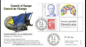 CE63-F : 2012 - FDC Conseil Europe "Forum mondial de la Démocratie - M. Hollande"