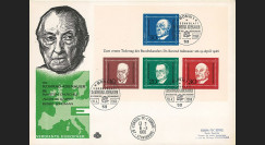 AL68-AD1B : FDC 1er Jour Allemagne bloc Adenauer / Churchill / de Gasperi / Schuman