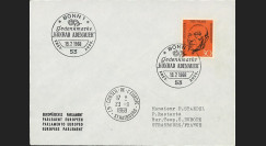 AL68-AD2EO : 1968 - Enveloppe à entête PE - 1er Jour Allemagne 30Pf K. Adenauer