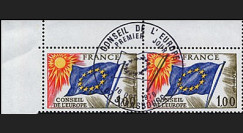 CE27-PJ2 : 1976 - Timbres de service Conseil de l'Europe en paire