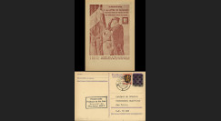 NEY46-1C : 1946 - France Entier postal de Lattre de Tassigny - 6Pf violet Hitler en cage