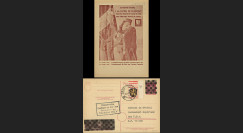 NEY46-3CF : 1946 - France Entier postal de Lattre de Tassigny - 6Pf rose Hitler en cage