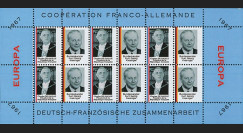 FRAL-7FD : 1967 - Feuillet EUROPA Coopération franco-allemande / de Gaulle et Kiesinger