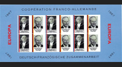 FRAL-7FND : 1967 - Feuillet EUROPA Coopération franco-allemande / de Gaulle et Kiesinger