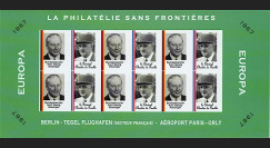 FRAL-9FND : 1967 - Feuillet EUROPA - La philatélie sans frontières / de Gaulle et Kiesinger