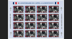 FRAL-14FND : 1970 - Feuillet DE GAULLE - 30e anniversaire de l'Appel à la Résistance 1940