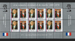 FRAL-17FD : 1971 - Feuillet " A la mémoire du Général DE GAULLE " / Président Pompidou