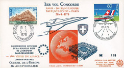 COAF79-4-28 : 1979 - FFC 1er vol Concorde Air France Paris - Bâle-Mulhouse - Paris