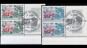 CE33-PJ2 : 1982 - Timbres de service Conseil de l'Europe en paire