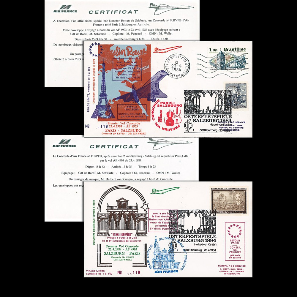 COAF84-4-23 : 1984 - 2 FFC Concorde Air France Festival de Musique Classique de Salzburg
