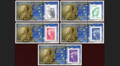 PE624-PT1-5 : 2011 - 5 porte-timbres Parlement européen : Prix Nobel de la Paix pour l'UE