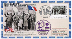 DEBS2-1/8 : 2012 - FDC "Civils & Soldats US drapeau français - 68 ans Retour DE GAULLE"